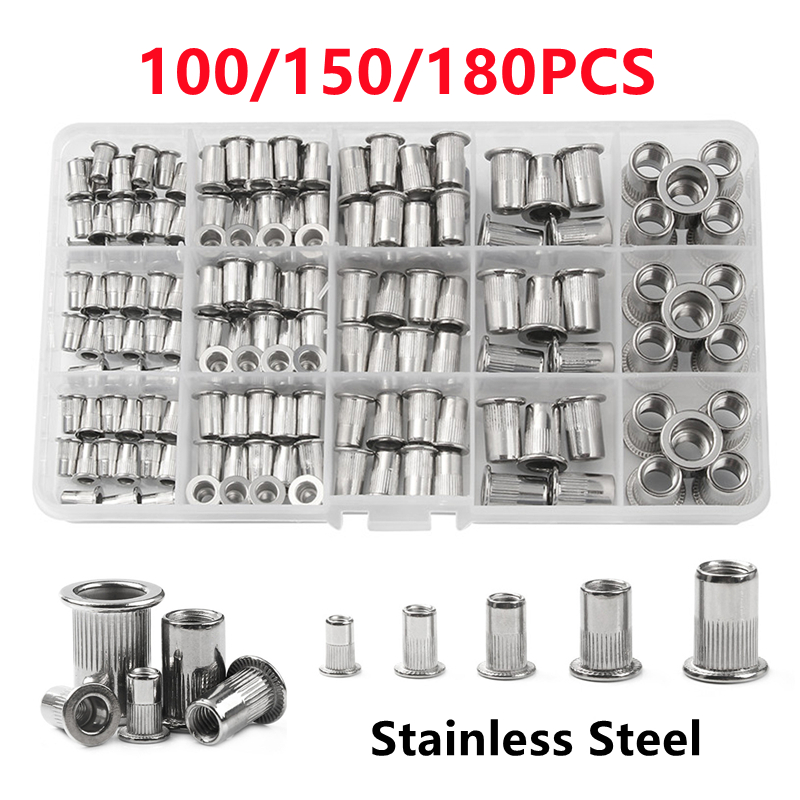 Cam Lock Nut - 100/150/180pcs Stainless steel Rivet Nut M3-M8