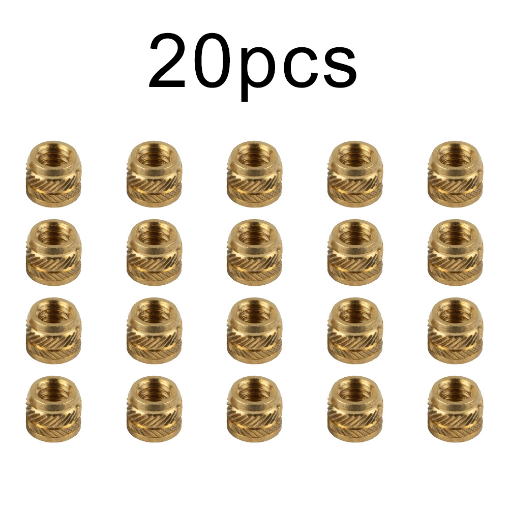 Cam Lock Nut - 20pcs Brass Nuts 1/4-20 Thread Heat