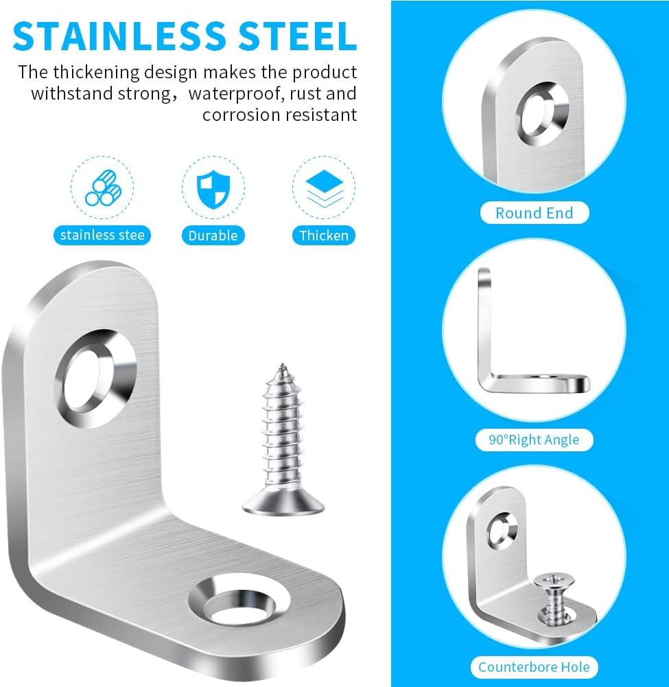 Stainless Steel L Bracket Corn - Furniture Hardware Wood ulasan dan harga