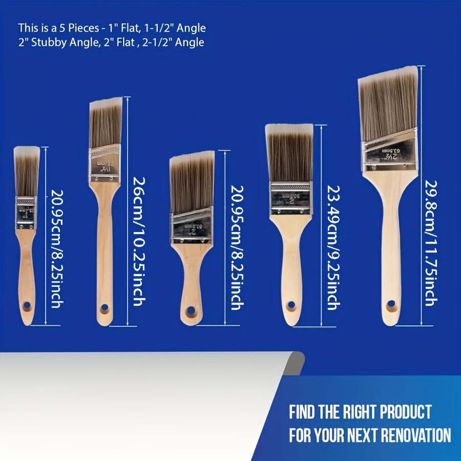 5Pcs High Quality Paint Brush  - Furniture Hardware Wood ulasan dan harga