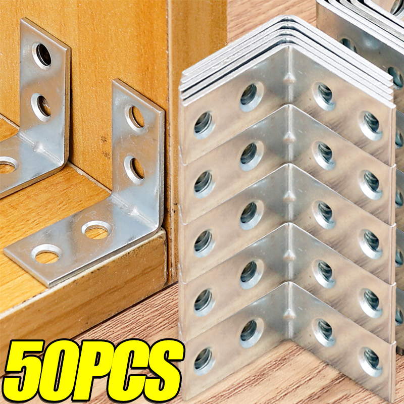 90° Corner Brackets L Joint Br - Furniture Hardware Wood ulasan dan harga