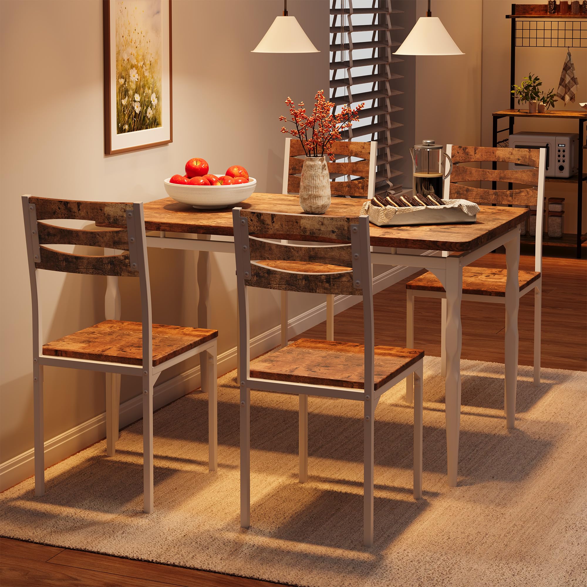 5 Piece Dining Table Set Dinin - Furniture Hardware Feet ulasan dan harga