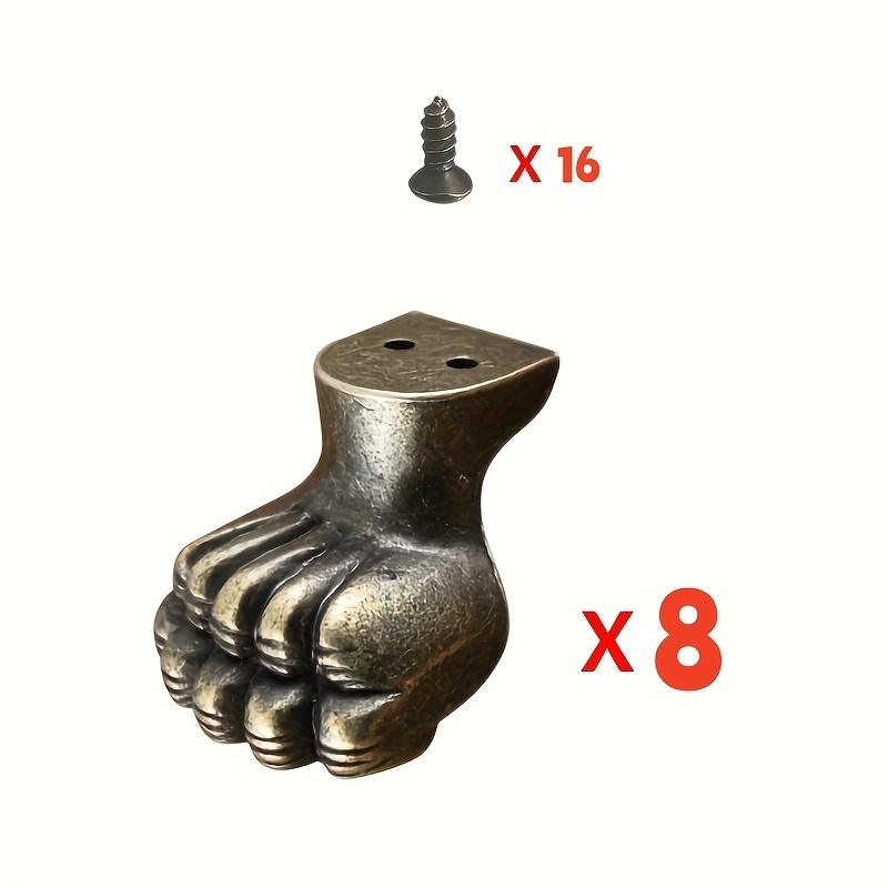 8pcs Antique Foot Brass Jewelr - Furniture Hardware Wood ulasan dan harga