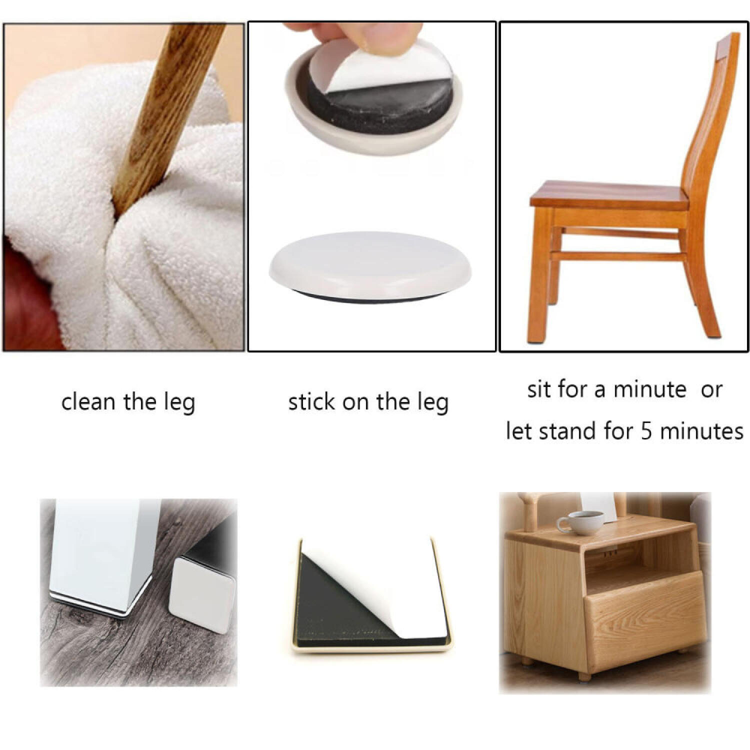 24/16/8/4pcs Self-Adhesive Fur - Furniture Hardware Feet ulasan dan harga