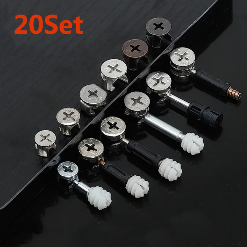 20pcsThickening 3 in1 Furnitur - Cam Lock Nut ulasan dan harga