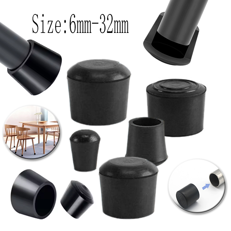Round Rubber Chair Leg Pad 6/7 - Furniture Hardware Feet ulasan dan harga